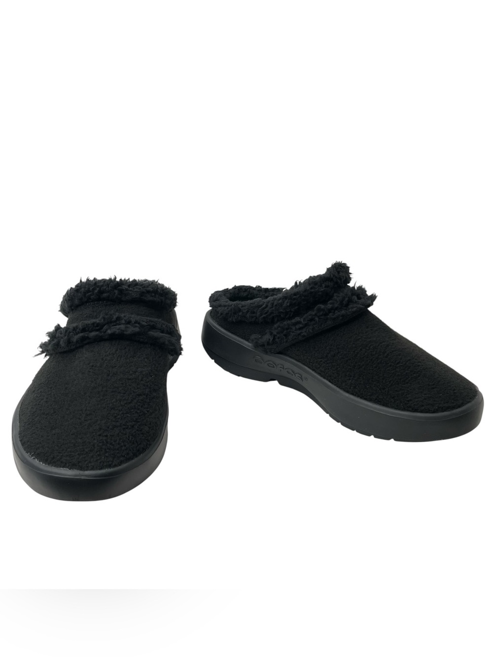 Oofos Women's Oocoozie Mule Black Size 6 EU 37 Lightweight Slip On Comfortable